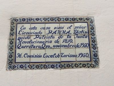 Licenciado Lorenzo de la Parra Marker image. Click for full size.