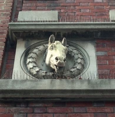 Horse's Head Alluding to the Building's Use image. Click for full size.