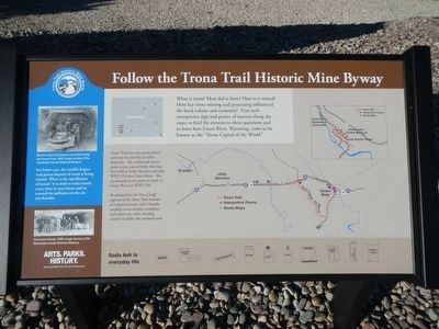 Follow the Trona Trail Historic Mine Byway information plaque image. Click for full size.