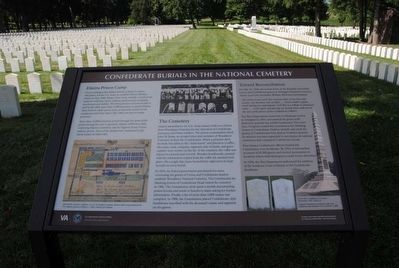 Confederate Burials in the National Cemetery Marker image. Click for full size.