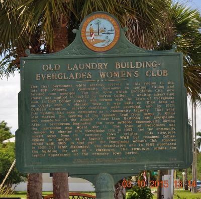Old Laundry Building - Everglade Women's Club Marker image. Click for full size.
