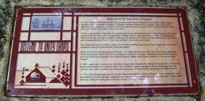 Welcome to Unity Chapel Marker image. Click for full size.