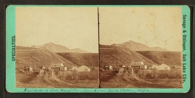 The Residence of Ben Hampton, Bear River Stage Station. Utah (sic) image. Click for full size.