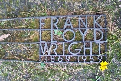 Frank Lloyd Wright Grave Detail in Unity Chapel Cemetery image. Click for full size.