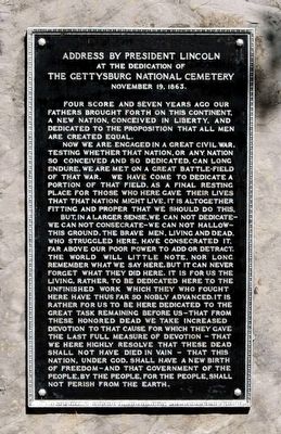 The Gettysburg Address Monument image. Click for full size.