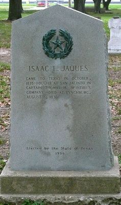 Isaac L. Jaques Marker image. Click for full size.