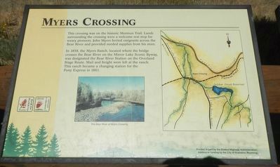 Meyers Crossing Marker image. Click for full size.