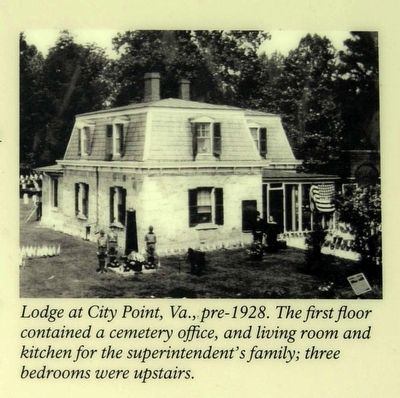 Lodge at City Point, Va., pre-1928 image. Click for full size.