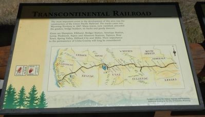 Transcontinental Railroad Marker. Click for full size. Transcontinental Railroad Marker image. Click for full size.