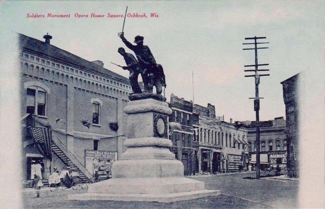 <i>Soldiers Monument Opera House Square, Oshkosh, Wis.</i> image. Click for full size.