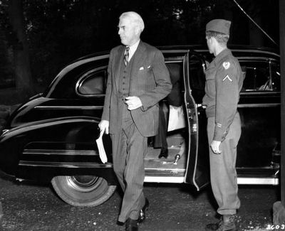 William L. Clayton arrives for Potsdam Conference. image. Click for full size.
