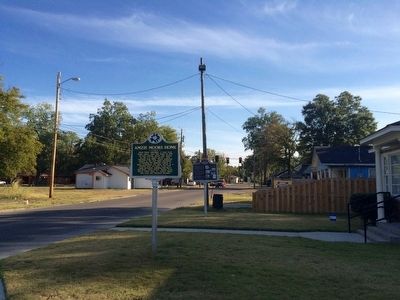View of marker looking south on Chrisman Avenue.. Click for full size. View of marker looking south on Chrisman Avenue. image. Click for full size.