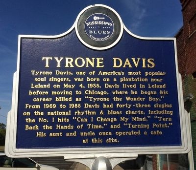Tyrone Davis Marker (Front). Click for full size. Tyrone Davis Marker (Front) image. Click for full size.