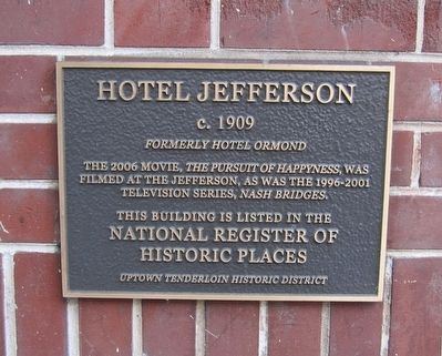 Jefferson Hotel Marker. Click for full size. Jefferson Hotel Marker image. Click for full size.