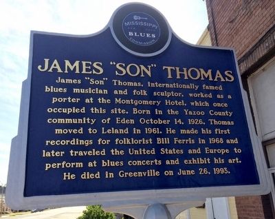James “Son” Thomas Marker (Front). Click for full size. James “Son” Thomas Marker (Front) image. Click for full size.