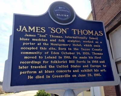 James “Son” Thomas Marker (Front) image. Click for full size.