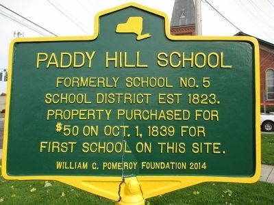 Paddy Hill School Marker image. Click for full size.