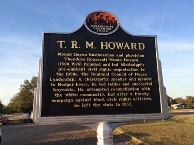 T. R. M. Howard Marker (Front) image. Click for full size.