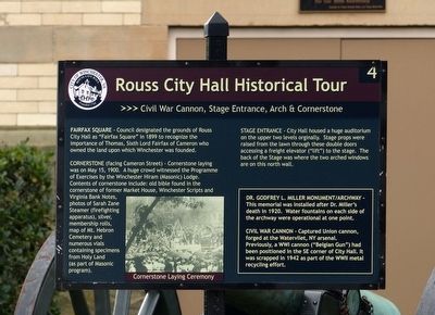 Rouss City Hall Marker image. Click for full size.