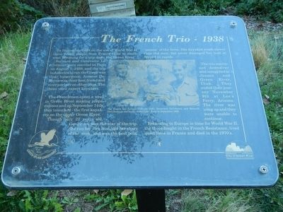 The French Trio - 1938 Marker image. Click for full size.