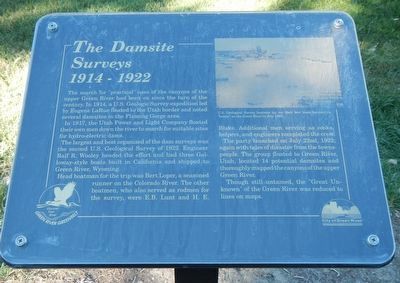 The Damsite Surveys Marker. Click for full size. The Damsite Surveys Marker image. Click for full size.