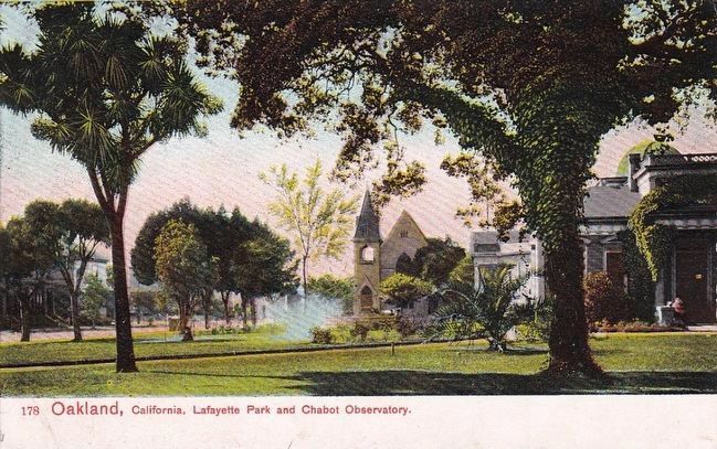 <i>Oakland, California. Lafayette Park and Chabot Observatory.</i> image. Click for full size.