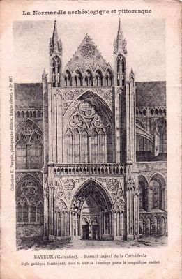 Historic Postcard View of the Transept Portal image. Click for full size.