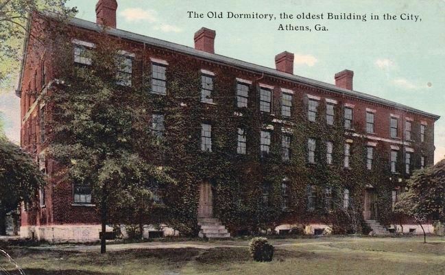 <i>Old Dormitory, the Oldest building in the City, Athen, Ga.</i> image. Click for full size.