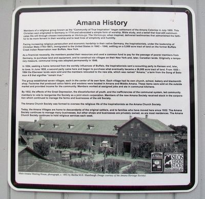 Amana History Marker image. Click for full size.
