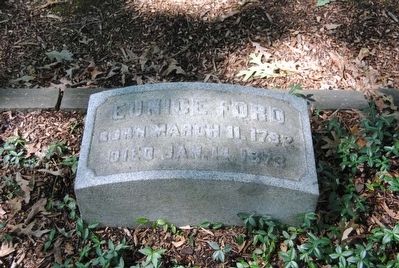 Eunice Ford Tombstone<br>Born March 11, 1782<br>Died Jan. 14, 1873 image. Click for full size.