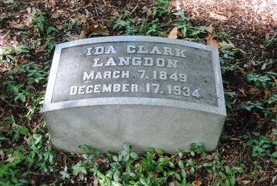 Ida Clark Langdon Tombstone<br>March 7, 1849<br>December 1, 1934 image. Click for full size.