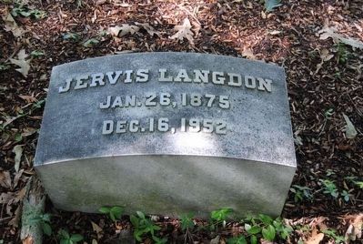 Jervis Langdon Tombstone<br>Jan. 26, 1875<br>Dec. 16, 1952 image. Click for full size.