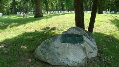 Indian Mounds Marker in Veterans' Section image. Click for full size.