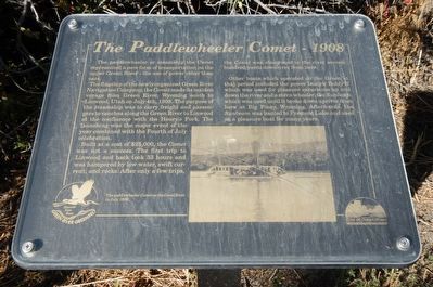 The Paddlewheeler Comet - 1908 Marker. Click for full size. The Paddlewheeler Comet - 1908 Marker image. Click for full size.