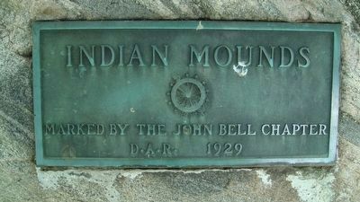 Closeup of Nearby Indian Mounds Marker image. Click for full size.