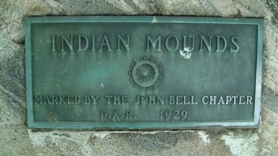 Closeup of Nearby Indian Mounds Marker. Click for full size. Closeup of Nearby Indian Mounds Marker image. Click for full size.
