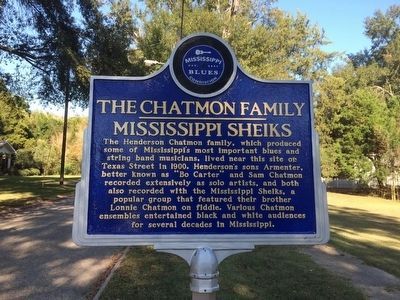 The Chatmon Family - Mississippi Sheiks Marker (Front) image. Click for full size.