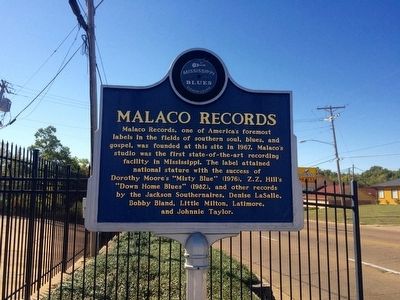 Malaco Records Marker (Front) image. Click for full size.