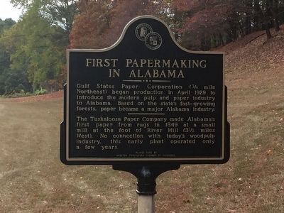 First Papermaking In Alabama Marker. Click for full size. First Papermaking In Alabama Marker image. Click for full size.