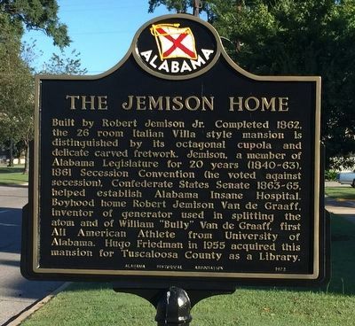 The Jemison Home Marker image. Click for full size.