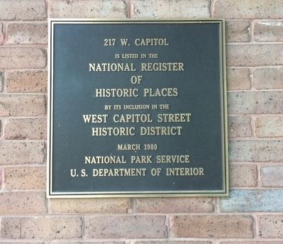 217 W. Capitol Marker image. Click for full size.