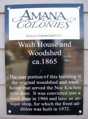 Wash House and Woodshed Marker image. Click for full size.