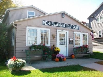 Former Wash House and Woodshed and Marker. Click for full size. Former Wash House and Woodshed and Marker image. Click for full size.