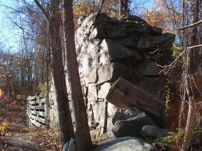 West abutment and wing-wall of the Big Dam. Click for full size. West abutment and wing-wall of the Big Dam image. Click for full size.