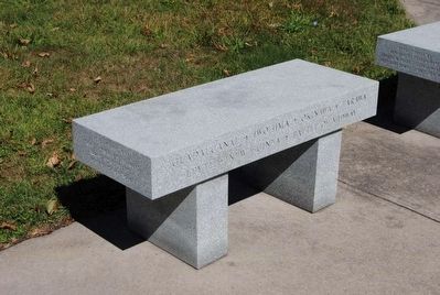 Chemung County World War II Monument Memorial Bench image. Click for full size.