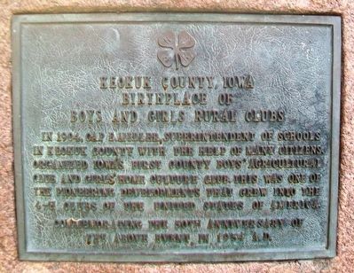 Birthplace of Boys and Girls Rural Clubs Marker. Click for full size. Birthplace of Boys and Girls Rural Clubs Marker image. Click for full size.