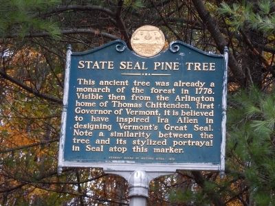 State Seal Pine Tree Marker image. Click for full size.