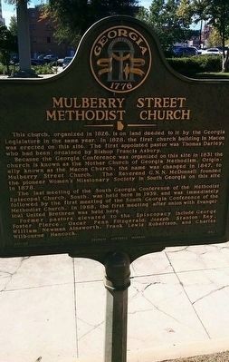 Mulberry Street Methodist Church Marker. Click for full size. Mulberry Street Methodist Church Marker image. Click for full size.