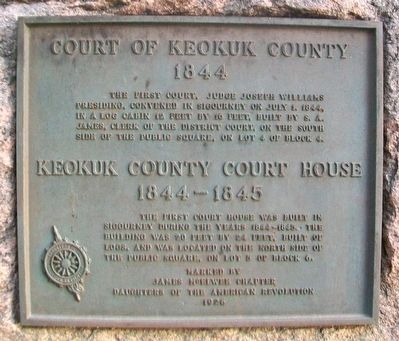 Court of Keokuk County and Keokuk County Court House Marker image. Click for full size.