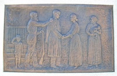 Civil War Memorial Bas Relief "Going to War" image. Click for full size.